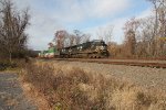 NS 4576 leads train 28X past milepost 116 at Cove PA